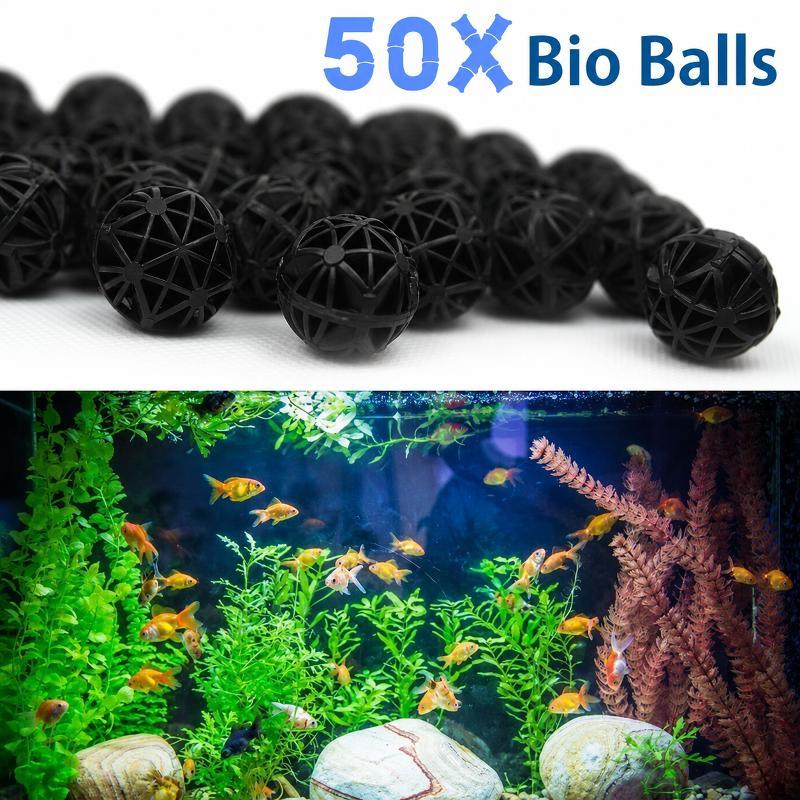 Aquarium Fish Types - 50 Peças de Bolas de Filtro