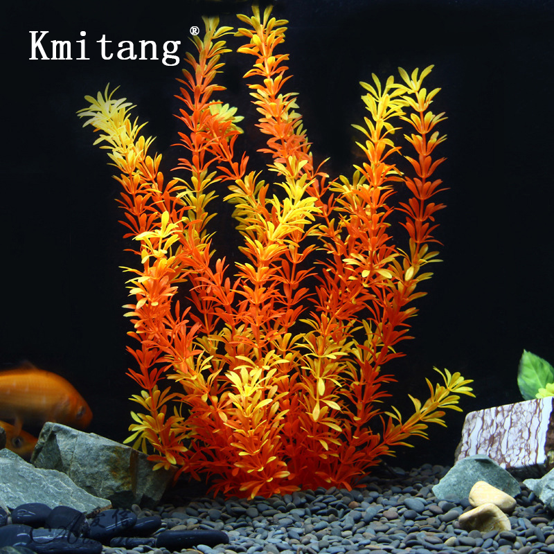 Aquarium Fish Types - Plantas Tropicais Artificiais de 100cm, Grama