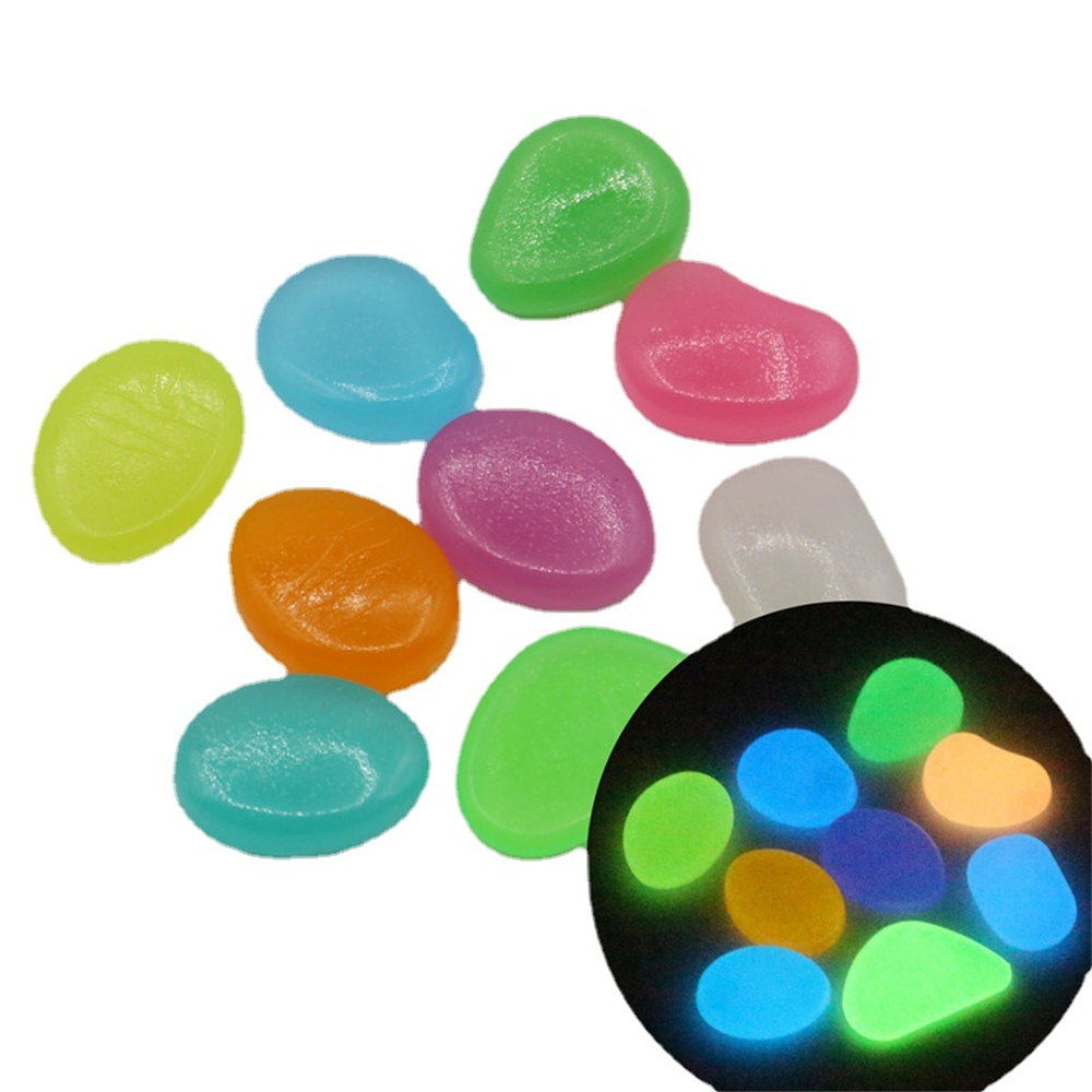 Aquarium Fish Types - 50 pçs pedra luminosa fluorescente cascalho