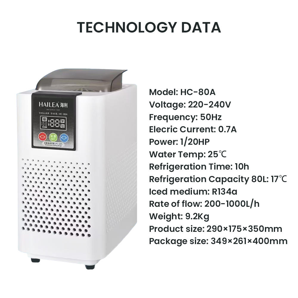 Hailee HC-80A refrigerador de  - Aquarium Fish Uk avaliação e preço
