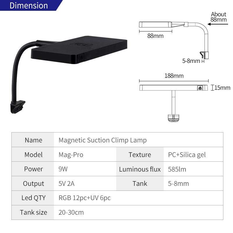 Luz Inteligente Mag-Pro LED RG - Xiaomi Aquarium Fish Tank avaliação e preço